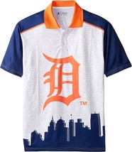 KLEW MLB Detroit Tiger Polyester Thematisch Polohemd, Blau - M - £30.85 GBP