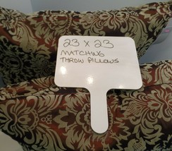 Custom Made Pillows 23X23 Brown &amp; Gold - £33.37 GBP