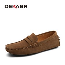 DEKABR Size 49 Men Casual Shoes Fashion Men Shoes Genuine Leather Men Loafers Mo - £42.09 GBP