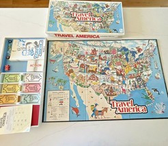 Vintage Travel America Board Game Marino Group Educational Trivia - £11.71 GBP