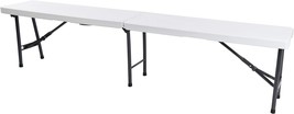 Bob&#39;S Industrial Supply Bisupply 6Ft Folding Bench Seat - Portable White Bench - £55.40 GBP