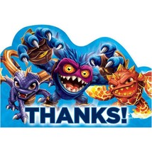 Skylanders Evergreen Thank You Cards Birthday Party Supplies 8 Per Package New - £3.14 GBP