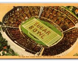 Aerial View Sugar Bowl New Orleans Louisiana LA UNP Linen Postcard R28 - $2.92