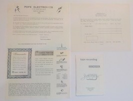 Vintage POFE Electronics, Muncie, Indiana, Ephemera (Box 1)  - $4.94