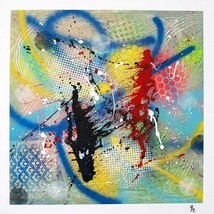 George Marlowe-Graffiti III-Original Acrylic/Gall Wrapped Canvas/Hand Signed/LOA - £923.69 GBP