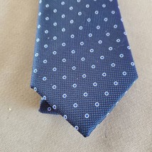 Club Room Mens Navy White Mini-Dot Polyester Classic Neck Tie 58 x 3&quot; Dry Clean - £11.90 GBP