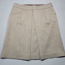 Old Navy Women Skirt Size 6 Brown Midi Stretch Preppy Black Herringbone ... - $14.40