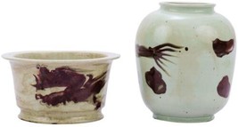 Vase Dragon Underglazed Red Porcelain Handmade Hand-Crafted - £312.86 GBP