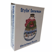 Christmas Puzzle Stylin Snowman 1000 Piece By Current Snowman Shaped Ver... - £8.57 GBP