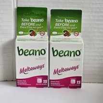 (2) Beano Meltaways Food Enzyme Dietary Supplement, 15 count Strawberry ... - $7.90