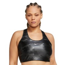 Nike Dri-FIT Swoosh Women&#39;s Medium-Support (Camo Shine) Sports Bra (Plus... - $40.00