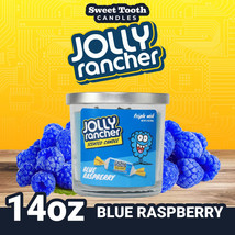 Candle - Blue Raspberry Scented Candle 14 Oz - Jolly Rancher Blue Ras 14 Oz - £14.20 GBP