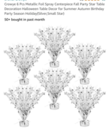 6 Pcs Metallic Foil Spray Centerpiece Summer Party Star Table Decoration... - $455.36 MXN