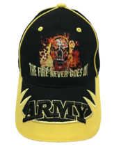 Army The Fire Never Goes Out Military Trucker Black Yellow Mens Hat Baseball Cap - £32.26 GBP