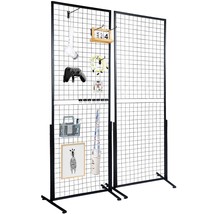 VEVOR 2&#39; x 5.6&#39; Grid Wall Panels Tower, 2 Packs Wire Gridwall Display Ra... - $2,271.32 MXN