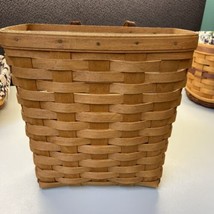 Longaberger Tall Key Baskets 1994 hanging, leather strap, Plastic Liner - £12.02 GBP