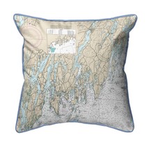 Betsy Drake Southport - Pemaquid, ME Nautical Map - Light Blue Cord Extra Large - $79.19