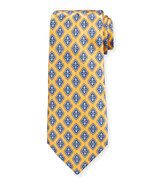 New Ermenegildo Zegna Fancy Diamonds Yellow Silk Tie - $210.41 CAD