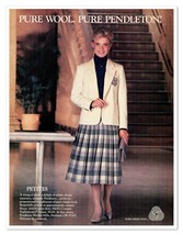 Pendleton Woolen Mills Blonde Model Vintage 1986 Full-Page Print Magazine Ad - £7.66 GBP