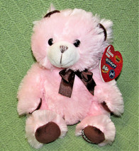 Galerie Pink Brown Teddy Plush Hersheys Chocolate Bear 8&quot; Stuffed Animal w/TAG - £6.34 GBP