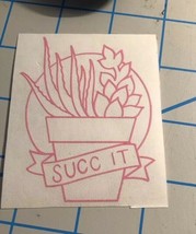 Super Cute|Succ It|American Traditional|Succulents|Vinyl|Decal|You Pick Color - £2.34 GBP