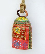 Vintage Swiss Cow Bell Metal Decorative Emboss Hand Painted Farm Animal BELL566 - £45.94 GBP