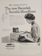 1959 Print Ad Recordak Portable Microfilmer Eastman Kodak Company Roches... - $19.78