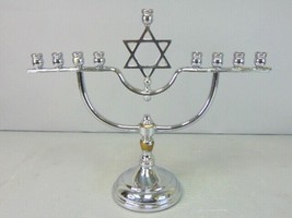Vintage Decorative Silver Plated Jewish Hanukkah Menorah E375 - $39.60