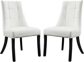 Two Chairs For The Kitchen And Dining Room Are Covered In White Vegan Leather - £337.27 GBP