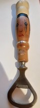 Adorable Vintage Wooden Handle Bottle Opener Asian Chef? - £9.72 GBP