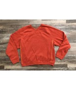 Tommy Bahama Mens Large Orange &amp; Brown Reversible V Neck Sweater - $15.77