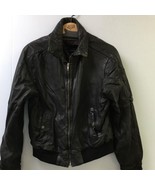 Mens Nino Cerruti Black Leather Jacket sz 40 - $68.93 CAD