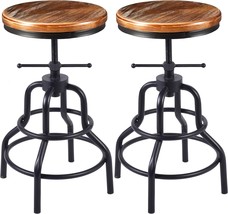 Kitchen Counter Height Adjustable Pipe Stool, Cast Steel Stool, 20-27 Inch (Set - £135.86 GBP