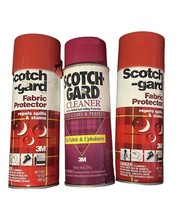 THREE Scotchgard 3M FABRIC PROTECTOR Scotchguard Repels Liquids 14oz &amp; 1... - £51.34 GBP