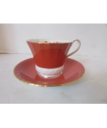 VTG AYNESLEY BONE CHINA TEACUP AND SAUCER RUST FLORALS GOLD RIM 2956 ENG... - $425.52 MXN