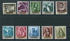 Spain 1962 Mi 1304-1313 MLH Stamp Day issue Zurbaran Paintings  CV 20 euro 5356 - £11.82 GBP