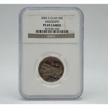 2002 S Clad Mississippi State Moneta Di Stato 25C NGC PF69 Ultra Cameo - £24.18 GBP