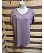 Mia &amp; Tess Light Purple Lounge Super Soft V-Neck T-Shirt Woman&#39;s Size XL... - £7.93 GBP