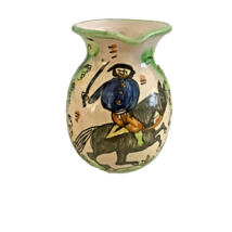 VTG 1975 Ceramic Majolica Hand Painted Signed Pitcher From Spain 250th Bonin - £27.40 GBP