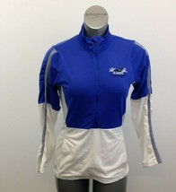 The Lakes Track Jacket Women&#39;s Medium Blue White Long Sleeve 1/2 Zip Pul... - $10.93 CAD