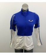 The Lakes Track Jacket Women&#39;s Medium Blue White Long Sleeve 1/2 Zip Pul... - $7.92