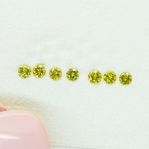 Loose Diamonds LOT Round Shape 0.31 TCW Fancy Yellow Color VS2 Enhanced 2.35 mm - £159.87 GBP