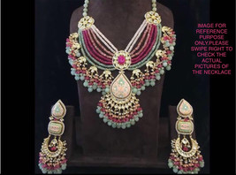 VeroniQ Trends- Designer Kundan/Polki Necklace Set in Multilayer Kundan &amp; Faux R - £139.86 GBP