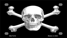Skull And Cross Bones Novelty Mini Metal License Plate Tag - £11.98 GBP
