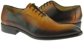 Men Cognac Burnished Handmade Oxford Wholecut Customize Leather Formal Shoes - $146.99