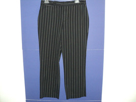 Lauren Ralph Lauren Women&#39;s Pants Crops Size 8 P Black Pin Stripes 25&quot; I... - £15.86 GBP