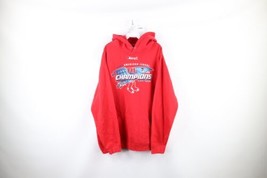Vintage Mens Large Faded 2007 AL Champions Boston Red Sox Baseball Hoodie Red - £47.03 GBP