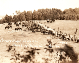Plattsburg New York Cavalry Troop U.S. Army Soldiers Real Photo Postcard RPPC - £15.23 GBP