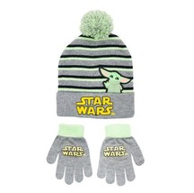 DISNEY ~ 2 Pc. Beanie Hat &amp; Glove Set ~ STAR WARS ~ Yoda ~ One Size ~ Multicolor - £12.14 GBP