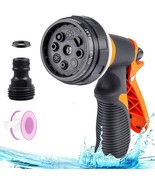 Garden Nozzle Sprayer, Heavy Duty 8 Patterns, Watering Plants, Washing C... - $4.94